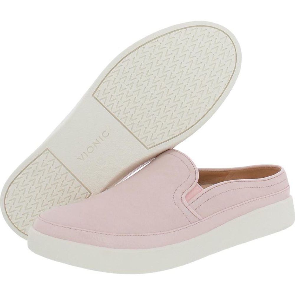 Vionic Womens Effortless Pink Leather Patent Trim Slip-On Sneakers Shoes - Picture 2 of 4